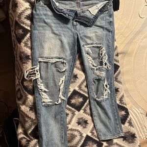 Boyfriend ripped jeans